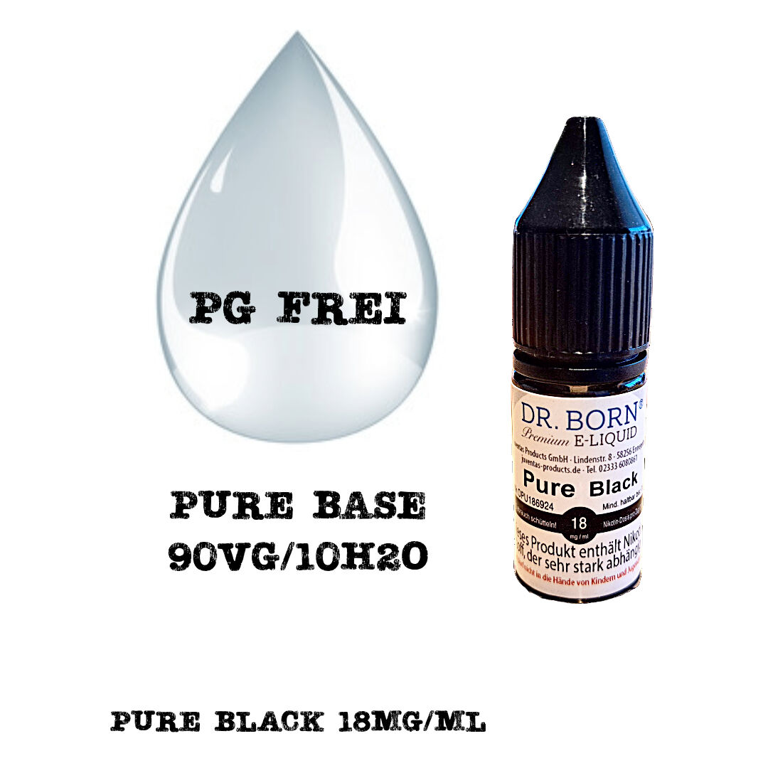 Pure Black 18mg/ml 10ml Nikotin Shot (PG Frei) Pure Black 18mg/ml 10ml Nikotin Shot (PG Frei)