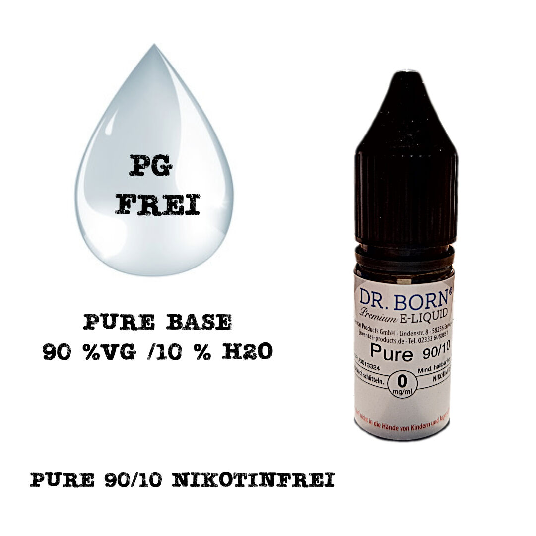 Pure 90 VG/10 H2o  10ml Nikotinfrei (PG Frei)